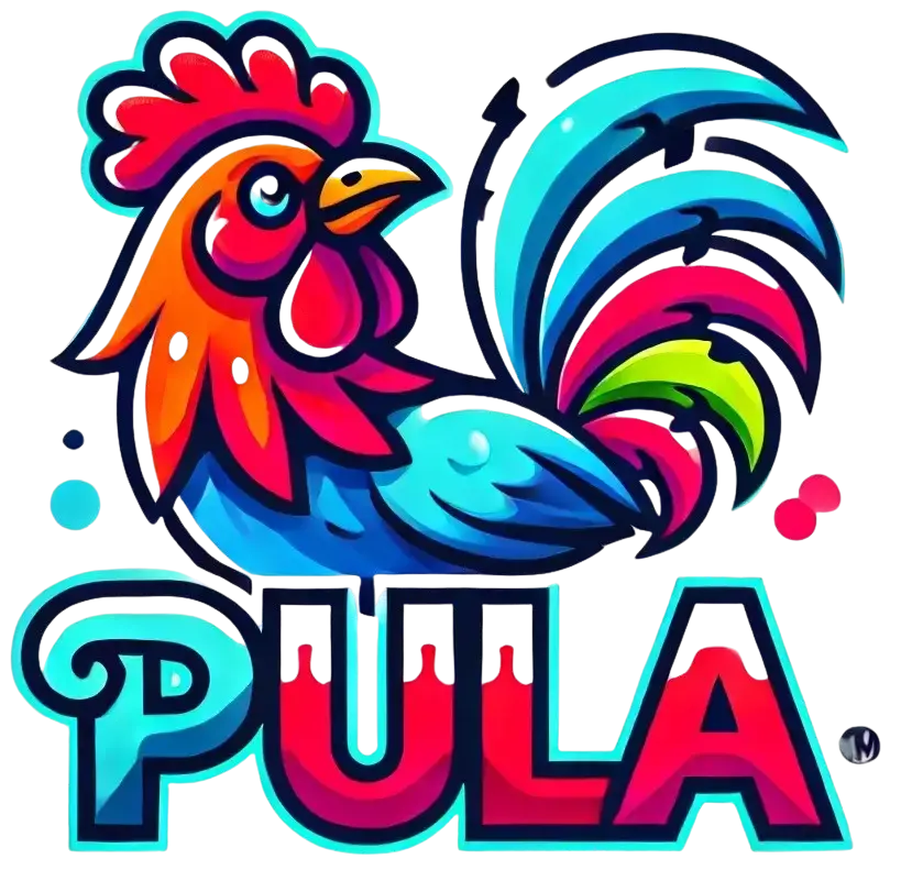 Colorful rooster logo with the text PULA